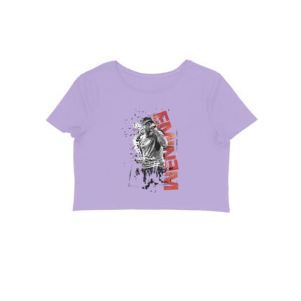 Women's : Eminem Singing Crop Top - Image 3