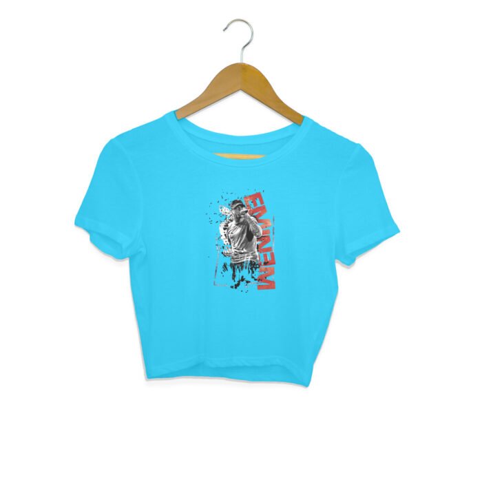 Women's : Eminem Singing Crop Top - Image 1