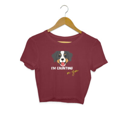 Women's : Dog Counting On You Crop Top - Image 7