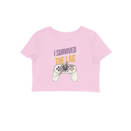 Women's : Survived The Lag Crop Top - Image 5