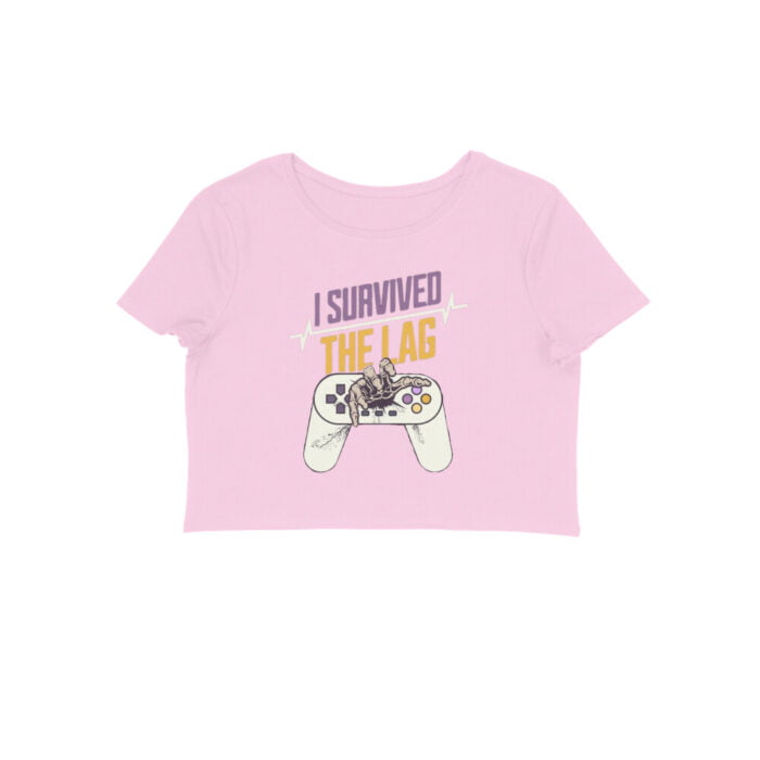 Women's : Survived The Lag Crop Top - Image 5
