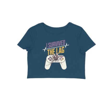 Women's : Survived The Lag Crop Top - Image 15