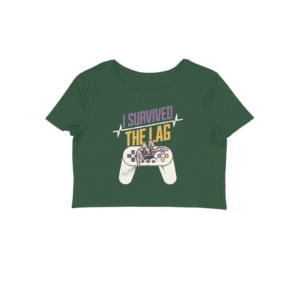 Women's : Survived The Lag Crop Top - Image 17