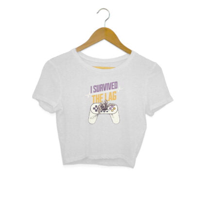 Women's : Survived The Lag Crop Top - Image 11