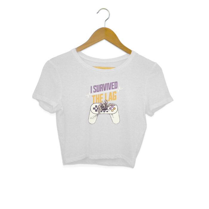 Women's : Survived The Lag Crop Top - Image 11