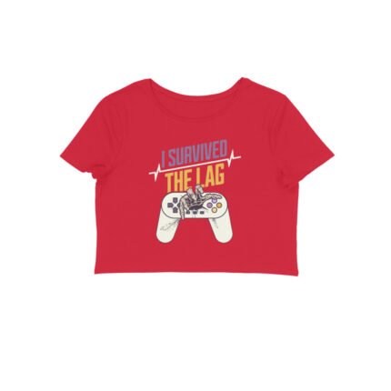 Women's : Survived The Lag Crop Top - Image 19