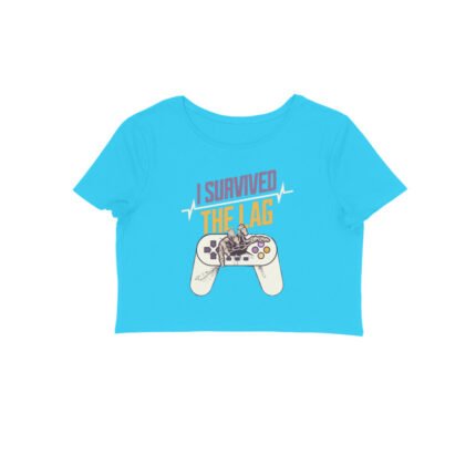 Women's : Survived The Lag Crop Top - Image 21