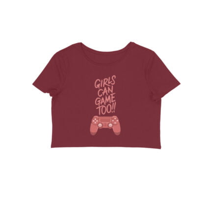 Women's : Girls Can Game Too Crop Top - Image 3