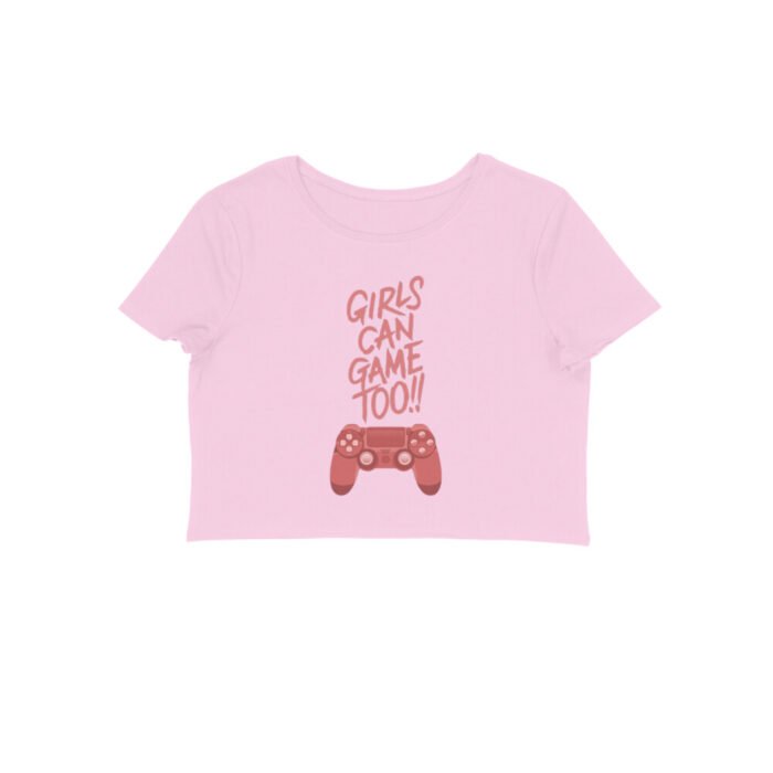 Women's : Girls Can Game Too Crop Top - Image 9