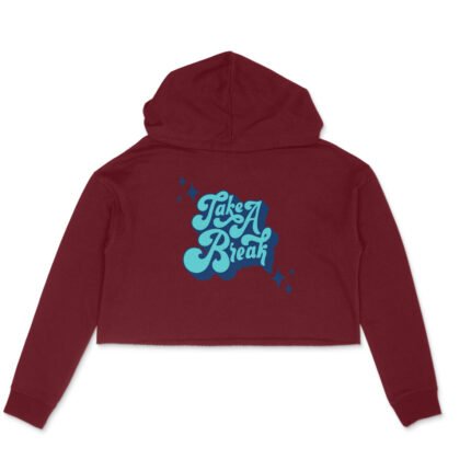 Women's : Take a Break Crop Hoodie - Image 5