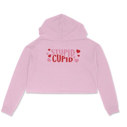 Women's : Stupid Cupid Crop Hoodie - Image 3