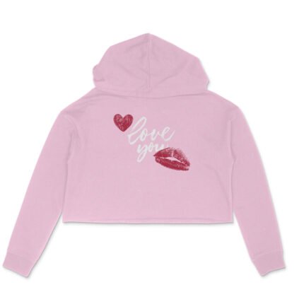 Women's : Love you Crop Hoodie
