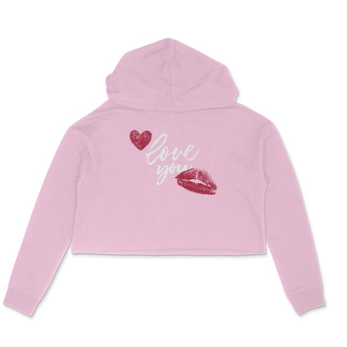 Women's : Love you Crop Hoodie - Image 1