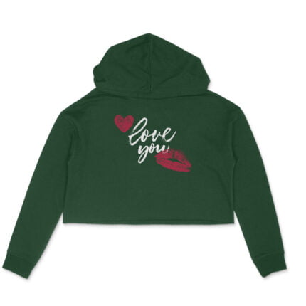 Women's : Love you Crop Hoodie - Image 5
