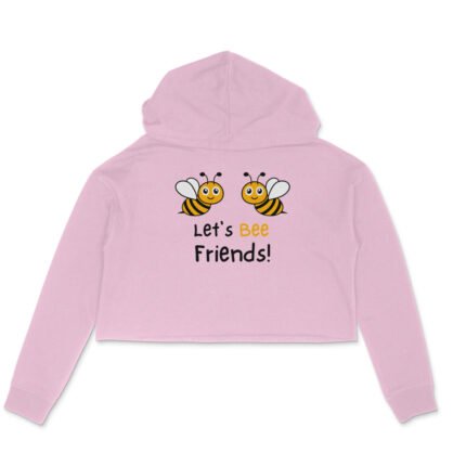 Women's : Let's Bee Friends Crop Hoodie - Image 3