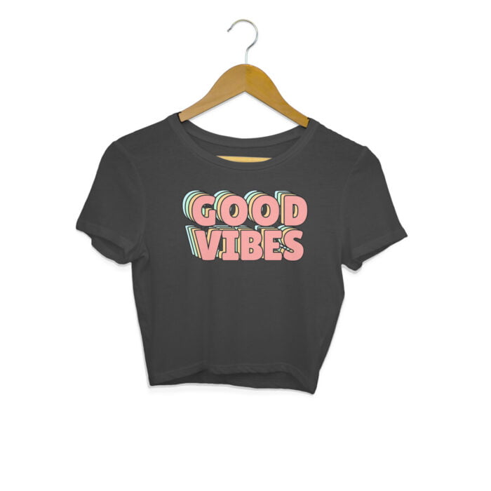 Women's : Good Vibes Crop Top - Image 1
