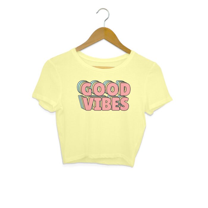 Women's : Good Vibes Crop Top - Image 3