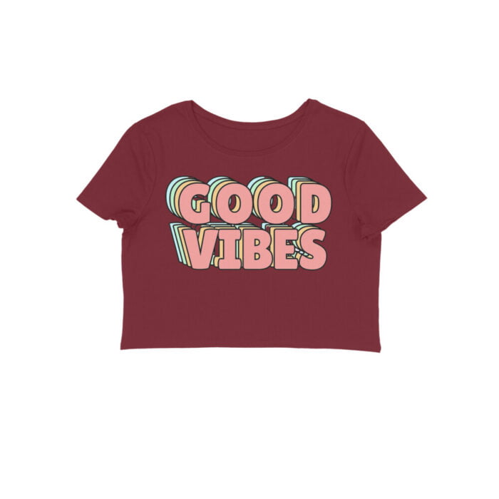 Women's : Good Vibes Crop Top - Image 11