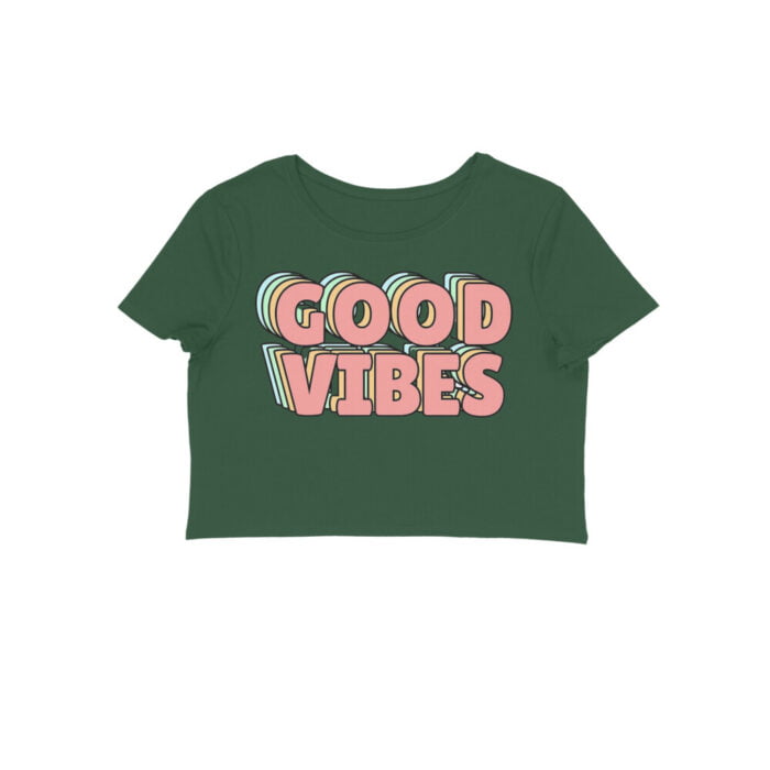 Women's : Good Vibes Crop Top - Image 15