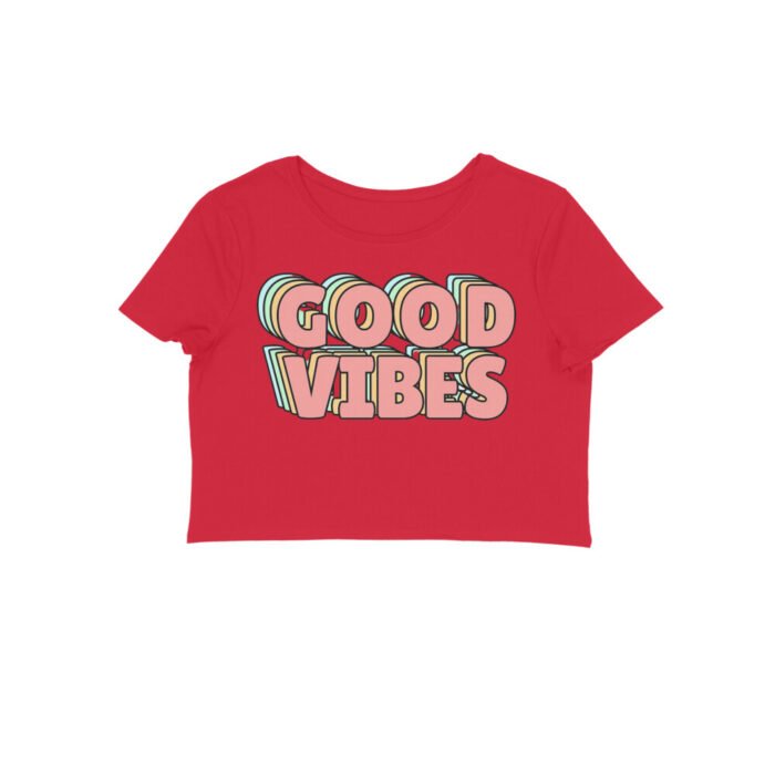 Women's : Good Vibes Crop Top - Image 17