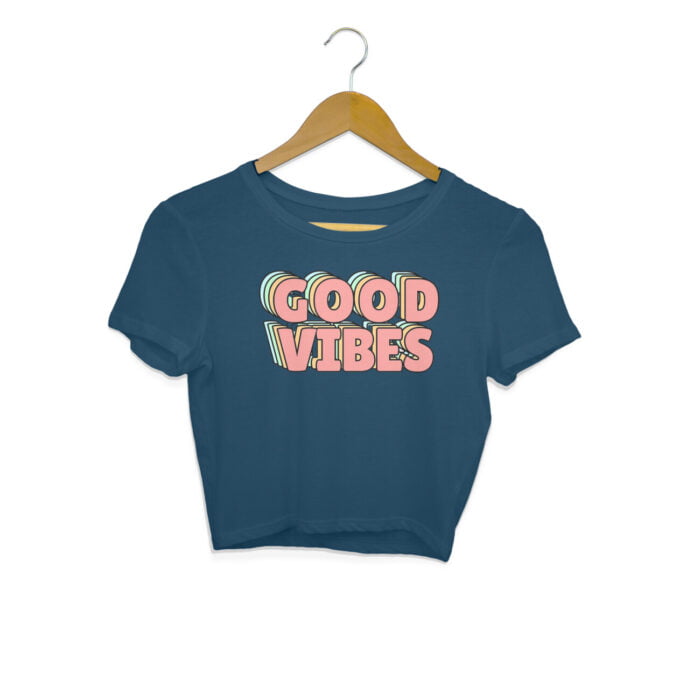 Women's : Good Vibes Crop Top - Image 13