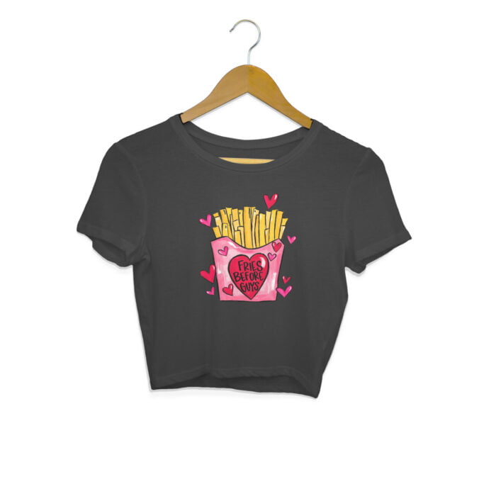 Women's : Fries Before Guys Crop Top - Image 1