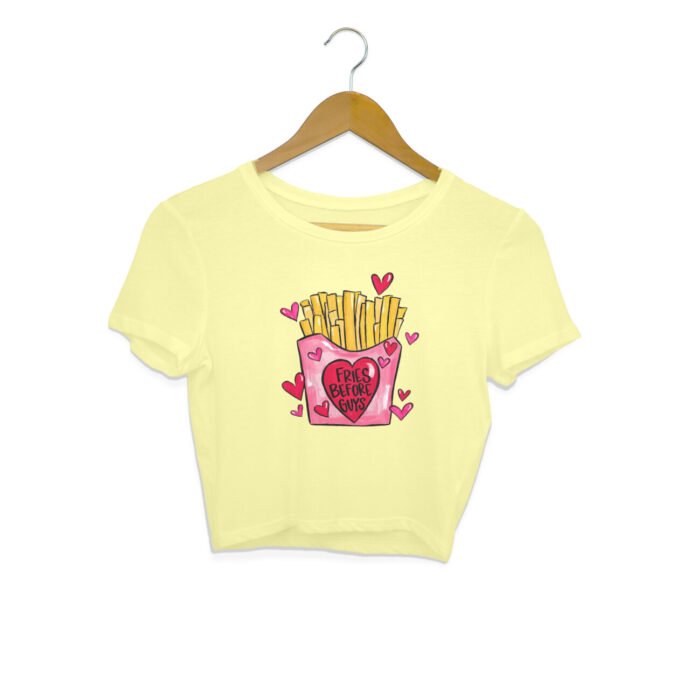 Women's : Fries Before Guys Crop Top - Image 3