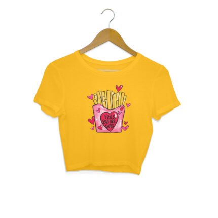 Women's : Fries Before Guys Crop Top - Image 5