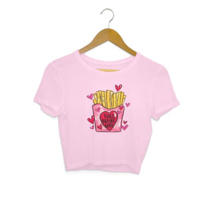 Women's : Fries Before Guys Crop Top - Image 7