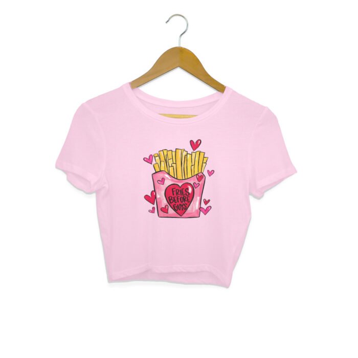 Women's : Fries Before Guys Crop Top - Image 7
