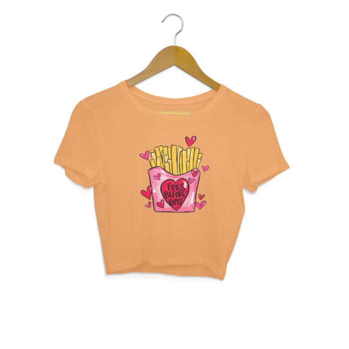 Women's : Fries Before Guys Crop Top - Image 13