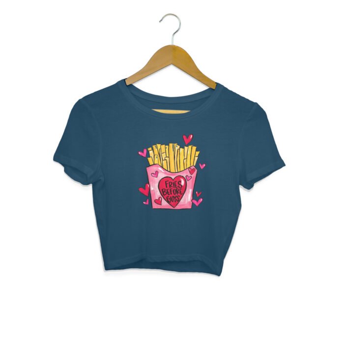 Women's : Fries Before Guys Crop Top - Image 15