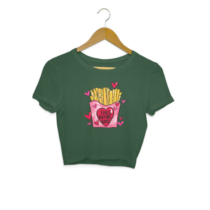 Women's : Fries Before Guys Crop Top - Image 17