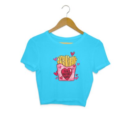 Women's : Fries Before Guys Crop Top - Image 21
