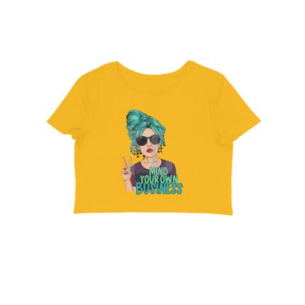 Women's : Mind Your Own Business Crop Top - Image 5