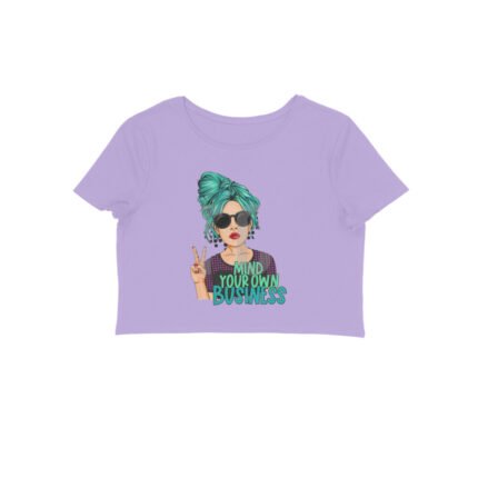 Women's : Mind Your Own Business Crop Top - Image 7