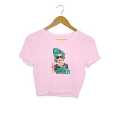 Women's : Mind Your Own Business Crop Top - Image 9