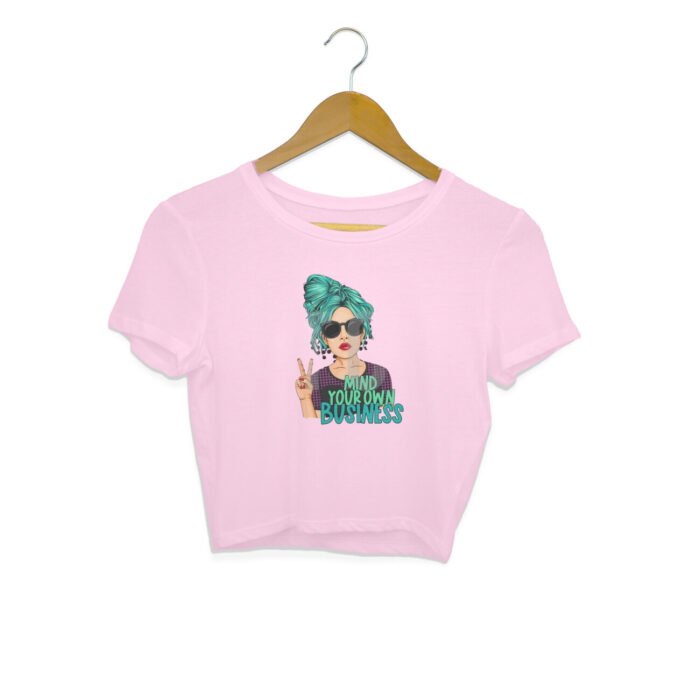 Women's : Mind Your Own Business Crop Top - Image 9