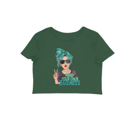 Women's : Mind Your Own Business Crop Top - Image 17