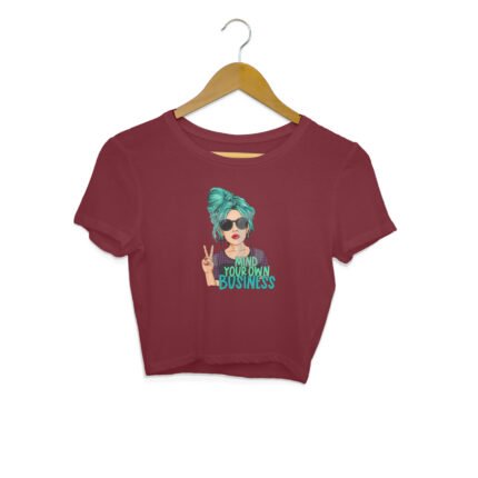 Women's : Mind Your Own Business Crop Top - Image 11