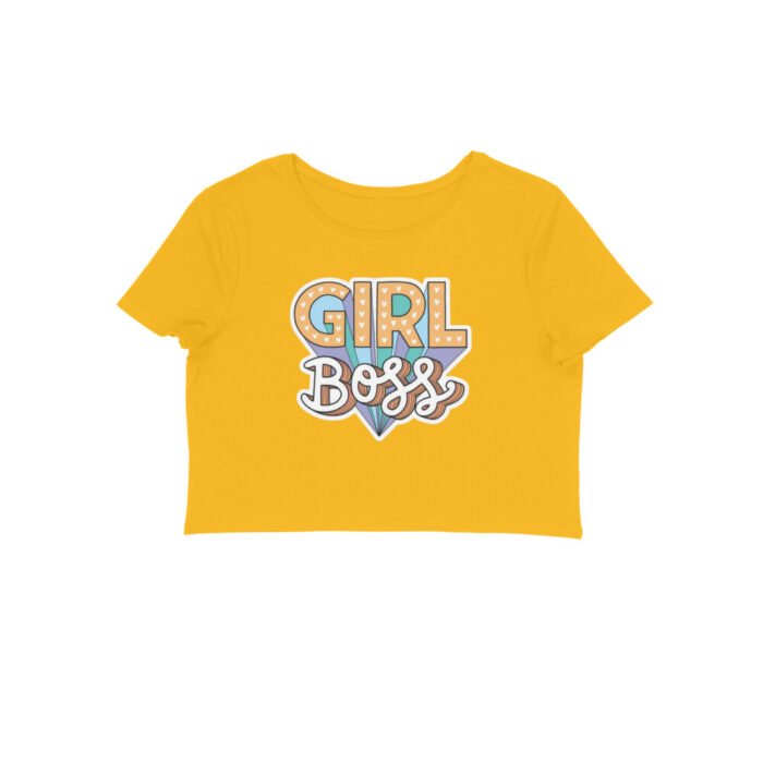 Women's : Girl Boss Crop Top - Image 3