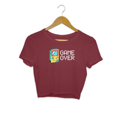 Women's : Game Over Crop Top - Image 7