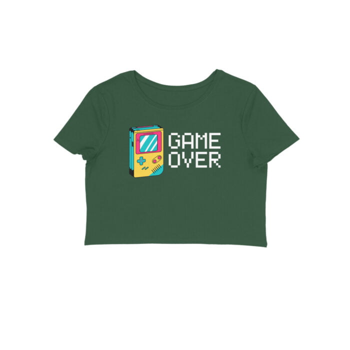 Women's : Game Over Crop Top - Image 11