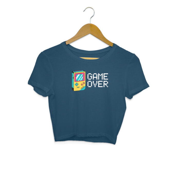 Women's : Game Over Crop Top - Image 9