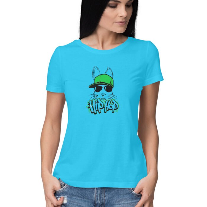 Women's : Hip Hop Rabbit T-shirt - Image 3