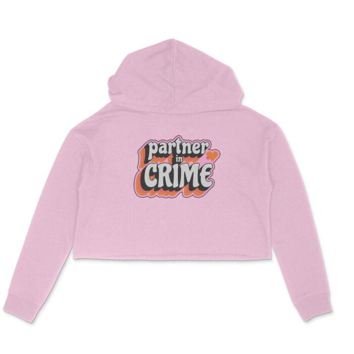 Women's : Partner In Crime Crop Hoodie - Image 3
