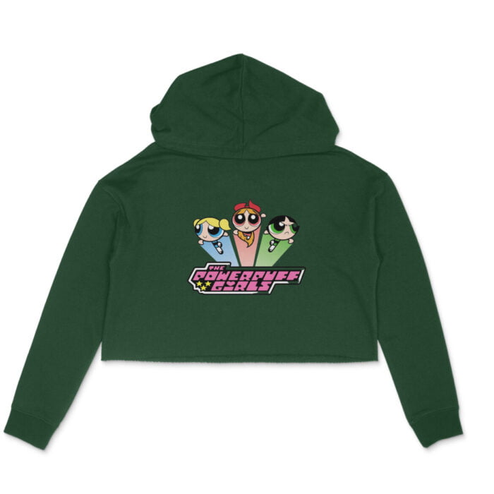 Women's : Power Puff Girl Crop Hoodie - Image 1