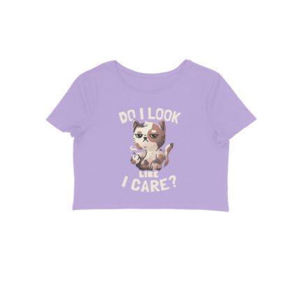 Women's : Don't Care Crop Top - Image 5