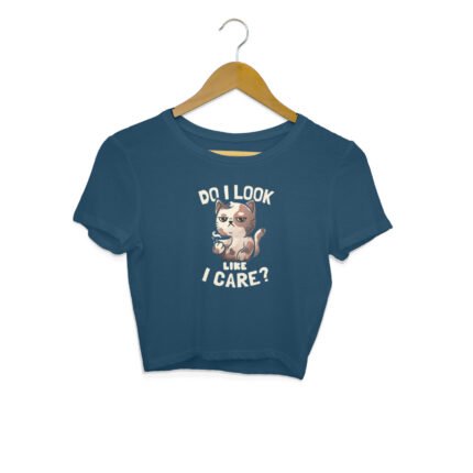 Women's : Don't Care Crop Top - Image 9