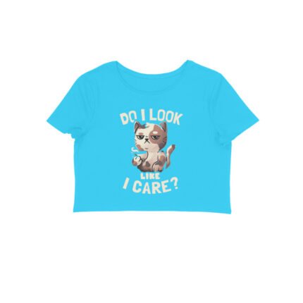 Women's : Don't Care Crop Top - Image 15